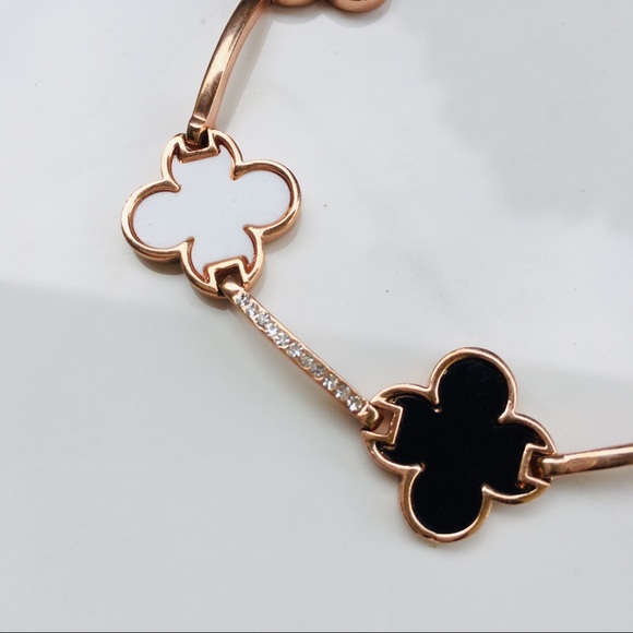 🔴 SOLD 🔴 Bracelet 14k rose gold black white - Picture 2 of 7